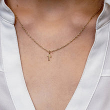 Load image into Gallery viewer, 14K Gold Small Cross (11 x 5 mm)