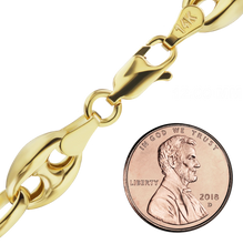 Load image into Gallery viewer, Greenwich Village Puffed Mariner Link Necklace in 14K Yellow Gold