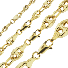 Load image into Gallery viewer, Greenwich Village Puffed Mariner Link Bracelet in 14K Yellow Gold