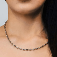 Load image into Gallery viewer, Greenwich Village Puffed Mariner Link Semi-Solid Chain Necklace in Sterling Silver