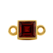 Load image into Gallery viewer, Diamond or Gemstone Square Bezel Bezel/Necklace Charm in 14K Yellow Gold