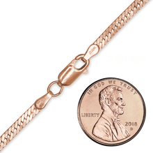 Load image into Gallery viewer, Finished Herringbone Anklet in 14K Rose Gold-Filled