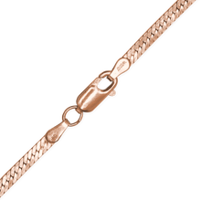 Load image into Gallery viewer, Finished Herringbone Anklet in 14K Rose Gold-Filled