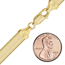 Load image into Gallery viewer, Hudson Herringbone Necklace in 14K Yellow Gold