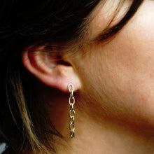 Load image into Gallery viewer, Houston St. Semi-Solid Cable Chain Earrings