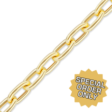 Load image into Gallery viewer, Special Order Only: Bulk / Spooled Diamond Cut Elongated Semi-Solid Cable Chain in Gold