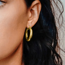 Load image into Gallery viewer, The Maiden Hoop in 14K Yellow Gold