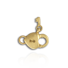 Load image into Gallery viewer, ITI NYC Heart Lock and Key Trigger Clasps (7.3 x 10.3 mm)