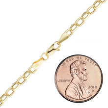 Load image into Gallery viewer, Herald Sq. Semi-Solid Oval Rolo Bracelet in 14K Yellow Gold