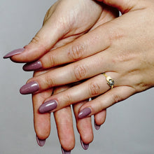 Load image into Gallery viewer, Stackable Hamsa Ring with Stones in 14K Gold