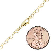 Load image into Gallery viewer, Finished Classic Heart Necklace in 14K Yellow Gold