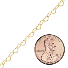 Load image into Gallery viewer, Bulk / Spooled Classic Heart Chain in 14K Gold-Filled (2.80 mm - 3.50 mm)