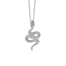 Load image into Gallery viewer, Snake Necklace in Sterling Silver (25 x 13 mm)