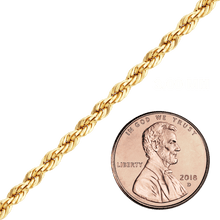 Load image into Gallery viewer, Bulk / Spooled Handmade Solid Rope Chain in 14K Gold-Filled (2.30 mm - 4.00 mm)