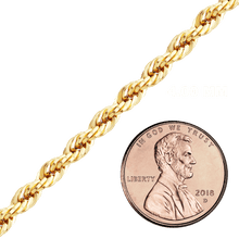 Load image into Gallery viewer, Bulk / Spooled Handmade Solid Rope Chain in 14K Gold-Filled (2.30 mm - 4.00 mm)