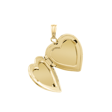 Load image into Gallery viewer, ITI NYC Hand Engraved Design Heart Locket in 14K Gold Filled with Optional Engraving (28 x 19 mm)