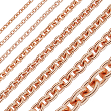 Load image into Gallery viewer, Bulk / Spooled Heavy Round Cable Chain in 14K & 18K Rose Gold (0.70 mm - 3.00 mm)