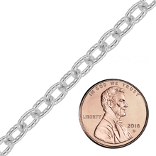 Load image into Gallery viewer, Bulk / Spooled Heavy Textured Cable Chain in Sterling Silver (0.90 mm - 7.50 mm)