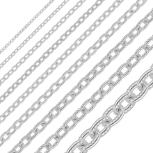 Load image into Gallery viewer, Bulk / Spooled Heavy Textured Cable Chain in Sterling Silver (0.90 mm - 7.50 mm)