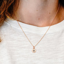 Load image into Gallery viewer, ITI NYC Initial Pendants with Black Enamel in Sterling Silver (11mm) (100% Polished with Bail - Includes CZ)