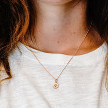 Load image into Gallery viewer, ITI NYC Initial Pendants with Black Enamel in Sterling Silver (11mm) (100% Polished with Bail - Includes CZ)