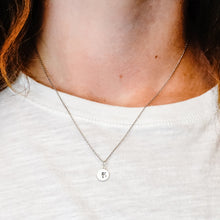 Load image into Gallery viewer, ITI NYC Initial Pendants with Black Enamel in Sterling Silver (11mm) (100% Polished with Bail - Includes CZ)