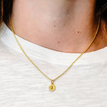 Load image into Gallery viewer, ITI NYC Initial Pendants with Black Enamel in Sterling Silver (11mm) (100% Polished with Bail - Includes CZ)