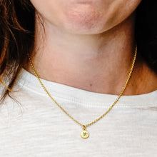 Load image into Gallery viewer, ITI NYC Initial Pendants with Black Enamel in Sterling Silver (11mm) (100% Polished with Bail - Includes CZ)