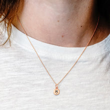 Load image into Gallery viewer, ITI NYC Initial Pendants with Black Enamel in Sterling Silver (11mm) (100% Polished with Bail - Includes CZ)