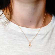 Load image into Gallery viewer, ITI NYC Initial Pendants with Black Enamel in Sterling Silver (11mm) (100% Polished with Bail - Includes CZ)