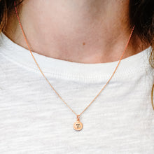 Load image into Gallery viewer, ITI NYC Initial Pendants with Black Enamel in Sterling Silver (11mm) (100% Polished with Bail - Includes CZ)