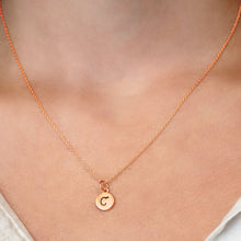 Load image into Gallery viewer, ITI NYC Initial Pendants with Black Enamel in Sterling Silver (11mm) (100% Polished with Bail)