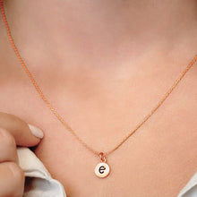 Load image into Gallery viewer, ITI NYC Initial Pendants with Black Enamel in Sterling Silver (11mm) (100% Polished with Bail)