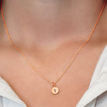 Load image into Gallery viewer, ITI NYC Initial Pendants with Black Enamel in Sterling Silver (11mm) (100% Polished with Bail)