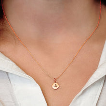 Load image into Gallery viewer, ITI NYC Initial Pendants with Black Enamel in Sterling Silver (11mm) (100% Polished with Bail)