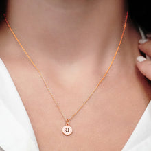 Load image into Gallery viewer, ITI NYC Initial Pendants with Black Enamel in Sterling Silver (11mm) (100% Polished with Bail)