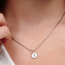 Load image into Gallery viewer, ITI NYC Initial Pendants with Black Enamel in 14K Gold (11mm) (100% Polished with Bail)