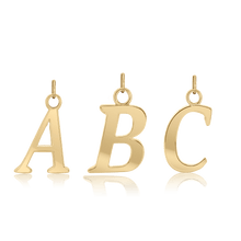 Load image into Gallery viewer, ITI NYC Capitolina Extra Bold Italic in 14K Gold (13mm) (100% Polished with Bail)