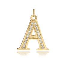 Load image into Gallery viewer, ITI NYC Pro Caption in Sterling Silver (16mm) (100% Polished with Bail - Includes CZs)