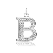 Load image into Gallery viewer, ITI NYC Pro Caption in Sterling Silver (16mm) (100% Polished with Bail - Includes CZs)