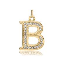 Load image into Gallery viewer, ITI NYC Pro Caption in Sterling Silver (16mm) (100% Polished with Bail - Includes CZs)