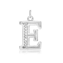 Load image into Gallery viewer, ITI NYC Pro Caption in Sterling Silver (16mm) (100% Polished with Bail - Includes CZs)