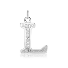 Load image into Gallery viewer, ITI NYC Pro Caption in Sterling Silver (16mm) (100% Polished with Bail - Includes CZs)