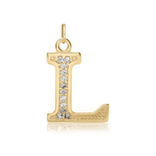 Load image into Gallery viewer, ITI NYC Pro Caption in Sterling Silver (16mm) (100% Polished with Bail - Includes CZs)