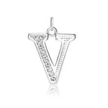 Load image into Gallery viewer, ITI NYC Pro Caption in Sterling Silver (16mm) (100% Polished with Bail - Includes CZs)