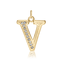 Load image into Gallery viewer, ITI NYC Pro Caption in Sterling Silver (16mm) (100% Polished with Bail - Includes CZs)