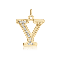 Load image into Gallery viewer, ITI NYC Pro Caption in Sterling Silver (16mm) (100% Polished with Bail - Includes CZs)