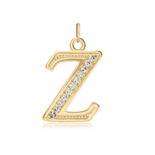 Load image into Gallery viewer, ITI NYC Pro Caption in Sterling Silver (16mm) (100% Polished with Bail - Includes CZs)