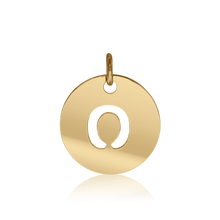 Load image into Gallery viewer, ITI NYC Lowercase Cut Out Disc in Sterling Silver (16mm) (100% Polished with Bail)