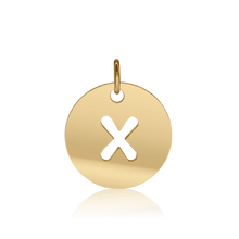 Load image into Gallery viewer, ITI NYC Lowercase Cut Out Disc in Sterling Silver (16mm) (100% Polished with Bail)